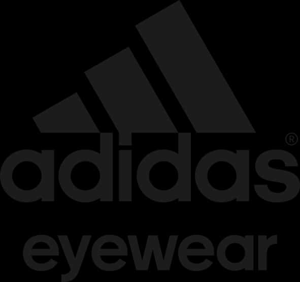 Adidas Eyewear Logo Black Background PNG Image