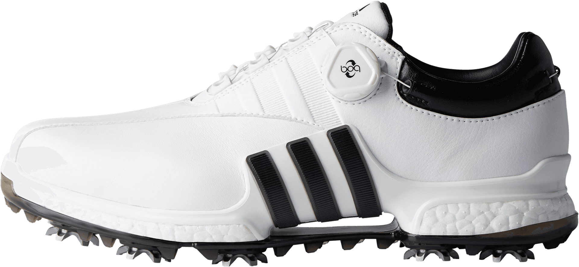 Adidas Golf Shoes White Black Design PNG Image