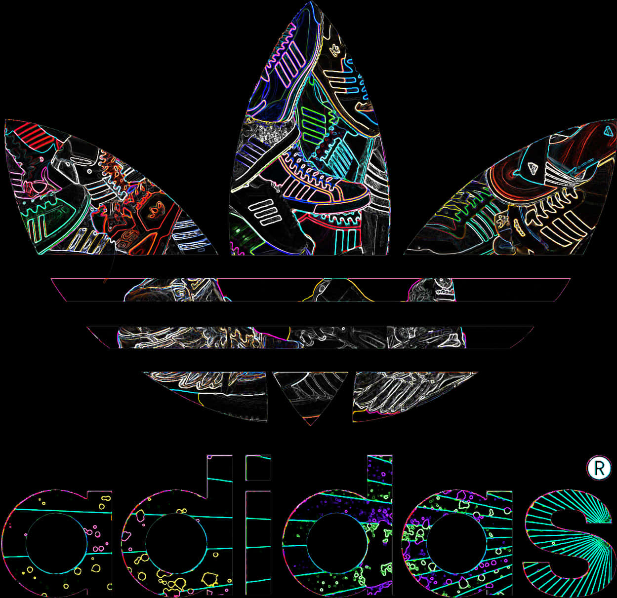 Adidas Logo Artistic Interpretation PNG Image