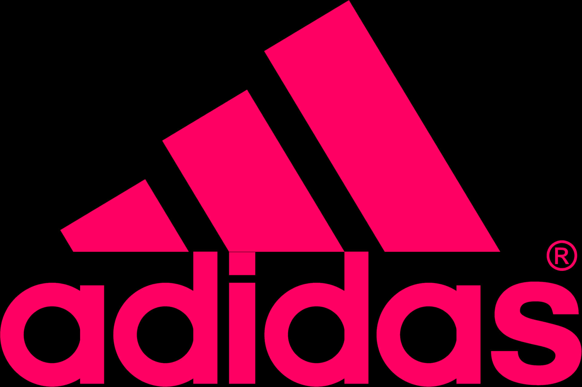 Adidas Logo Pinkand Black PNG Image