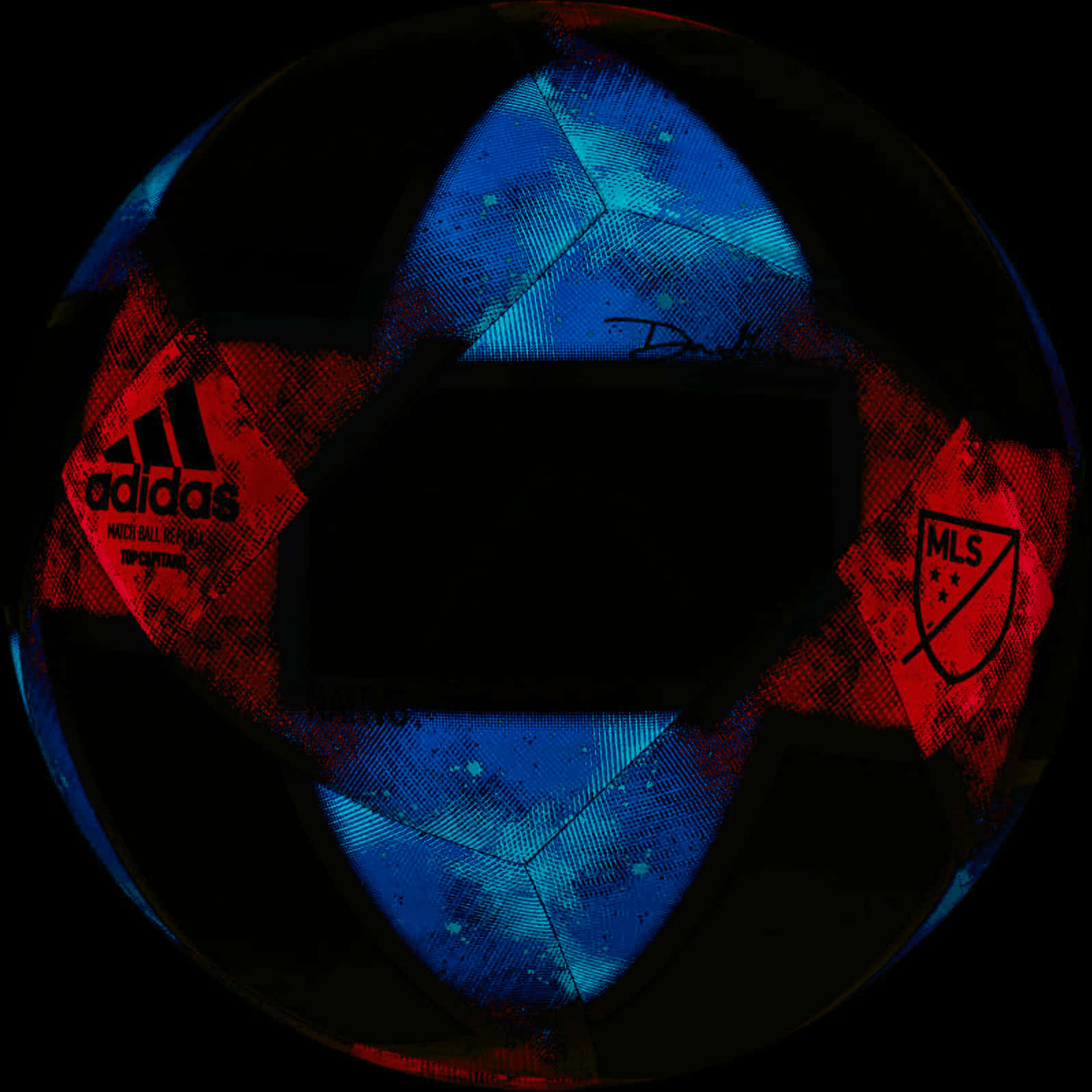 Adidas M L S Soccer Ball Artistic Design PNG Image