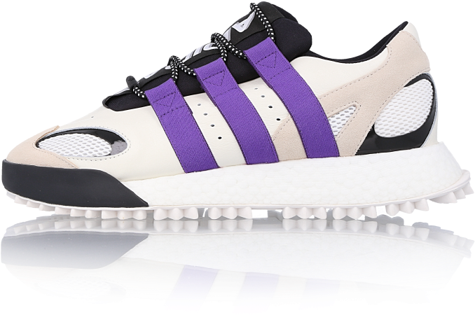 Adidas Purple Striped Sneaker PNG Image