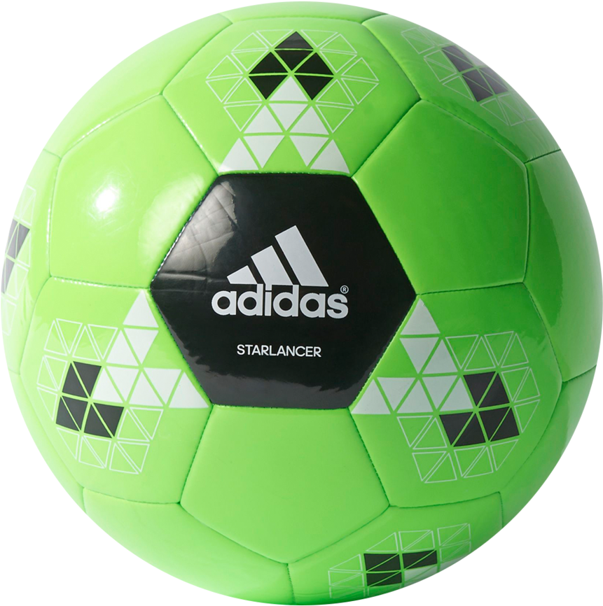 Adidas Starlancer Soccer Ball Green PNG Image