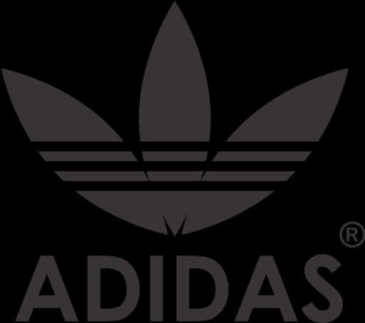 Adidas Trefoil Logo Black Background PNG Image