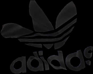 Adidas Trefoil Logo Black Background PNG Image