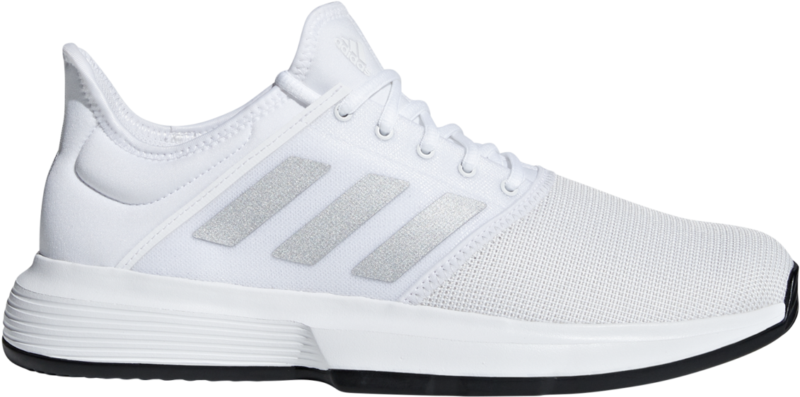 Adidas White Sneaker Side View PNG Image