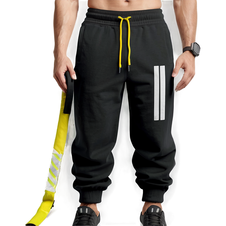 Adjustable Black Sweatpants Png Pop PNG Image