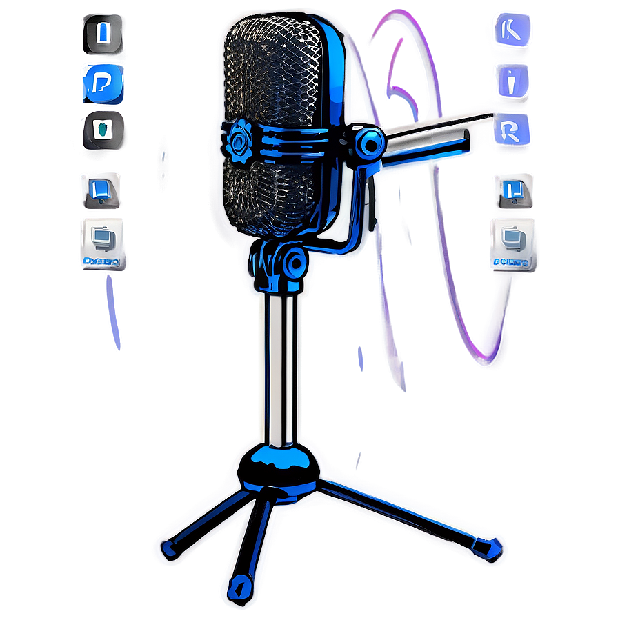 Adjustable Podcasting Mic Png Ktv13 PNG Image