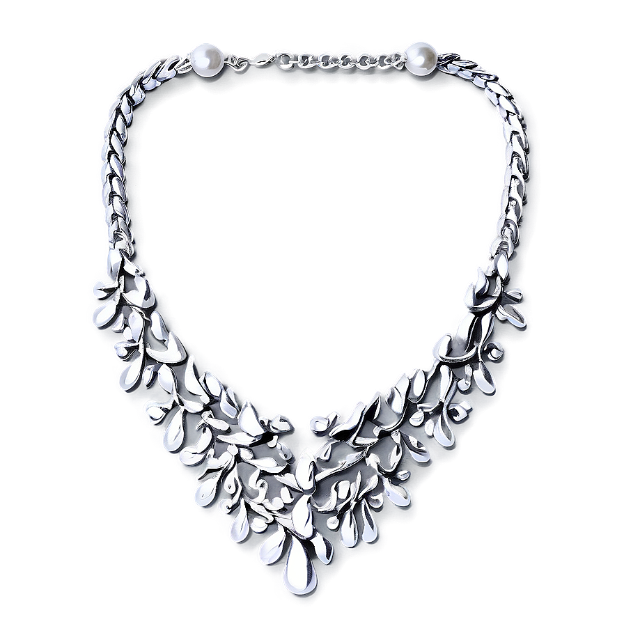 Adjustable Silver Necklace Png 6 PNG Image