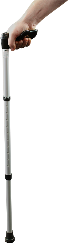 Adjustable Walking Stickin Use PNG Image