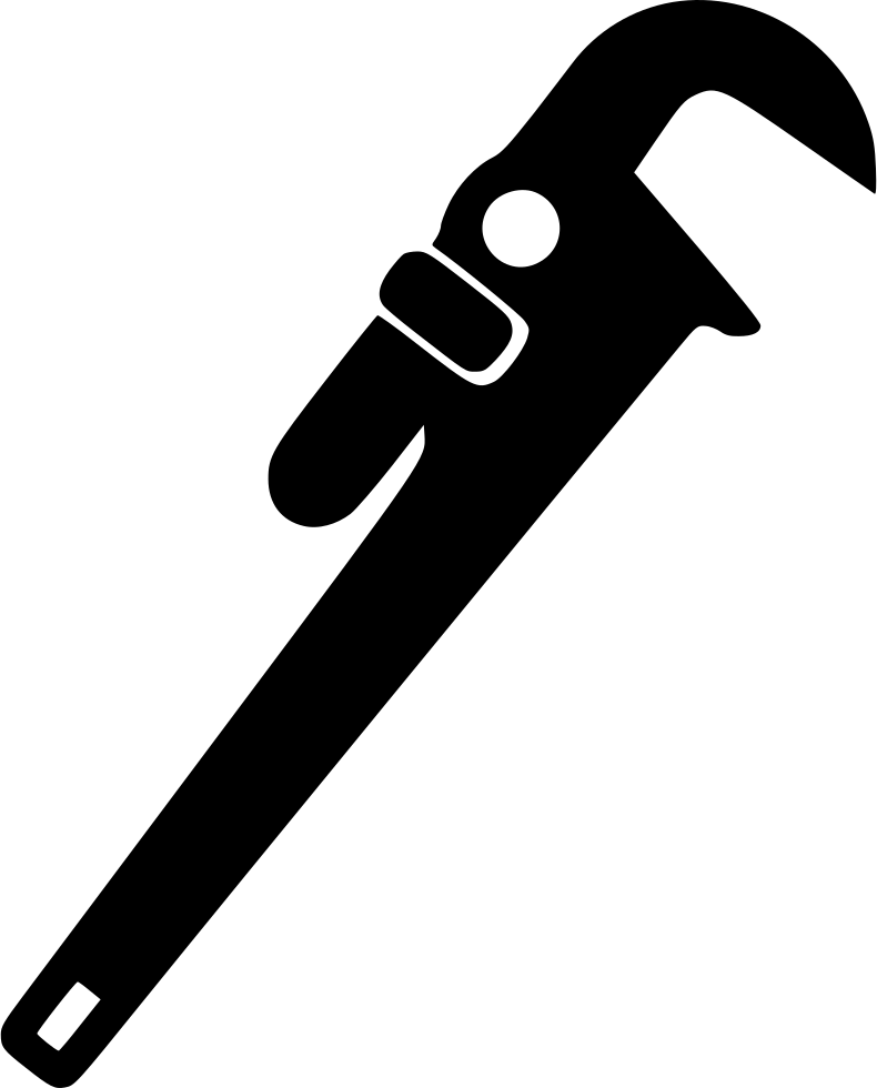 Adjustable Wrench Silhouette Plumbing Tool.png PNG Image