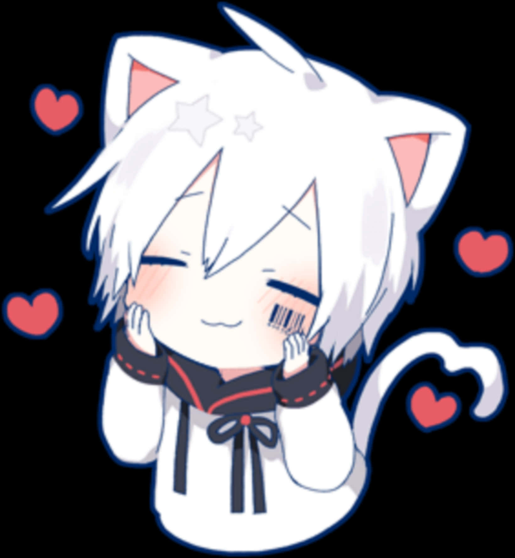 Adorable_ Anime_ Cat_ Boy_ Bliss PNG Image