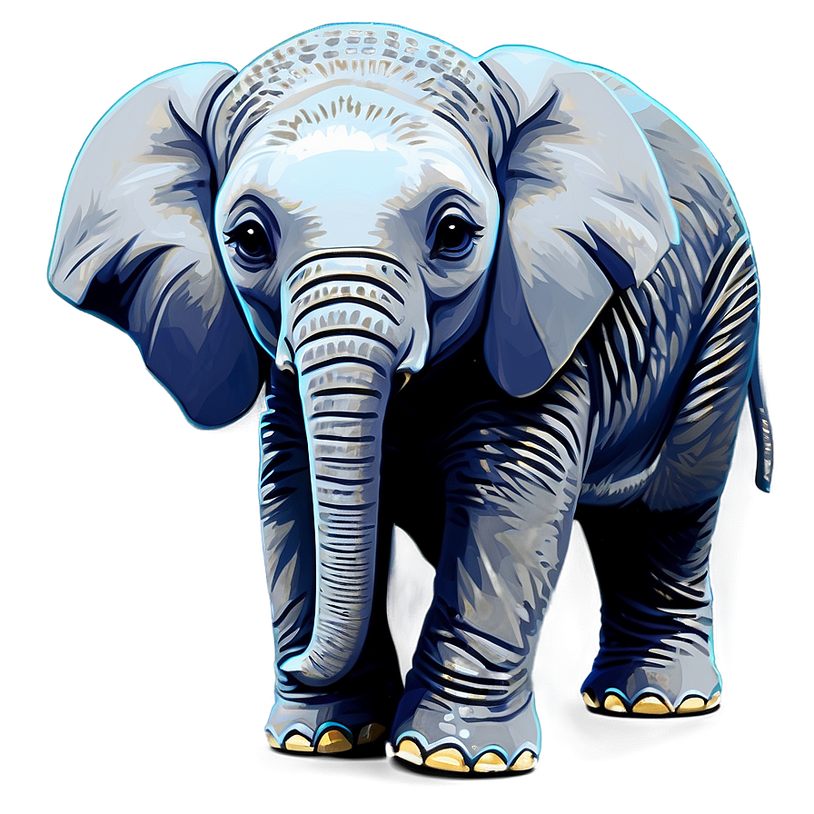 Adorable Baby Elephant Graphic Png Pmt PNG Image