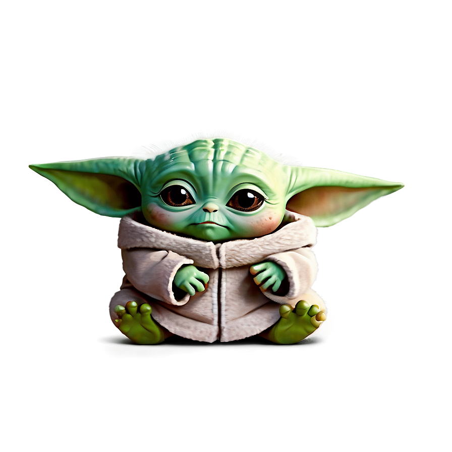 Adorable Baby Yoda Character Png 05062024 PNG Image