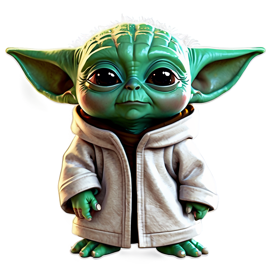 Adorable Baby Yoda Character Png 06252024 PNG Image