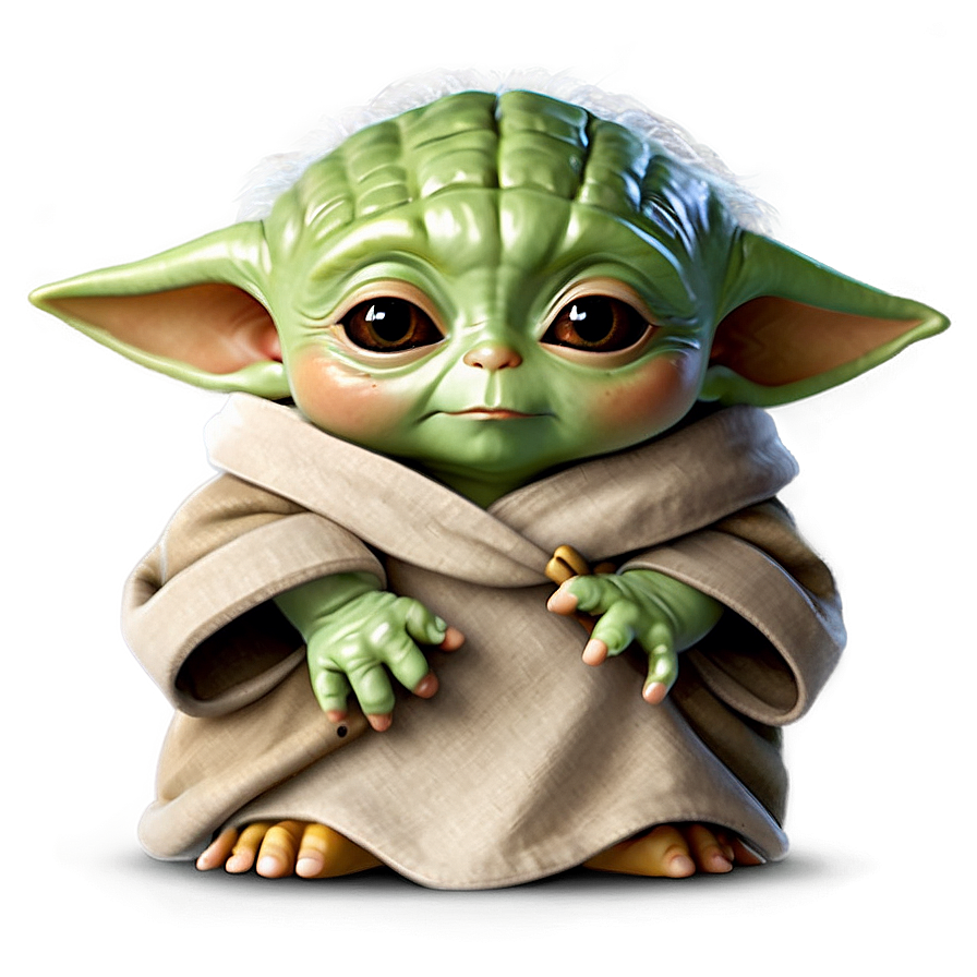 Adorable Baby Yoda Character Png Tmv PNG Image