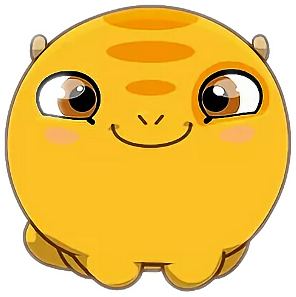 Adorable Cartoon Hippo Sticker PNG Image