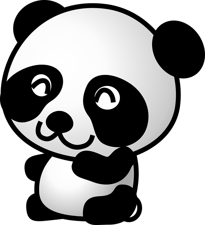 Adorable Cartoon Panda PNG Image