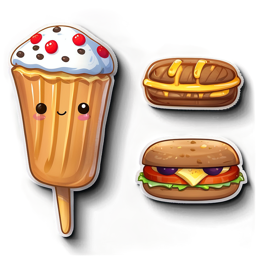 Adorable Food Stickers Png 72 PNG Image