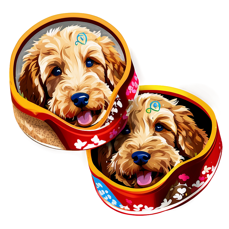 Adorable Goldendoodle Puppy Png Wyh PNG Image