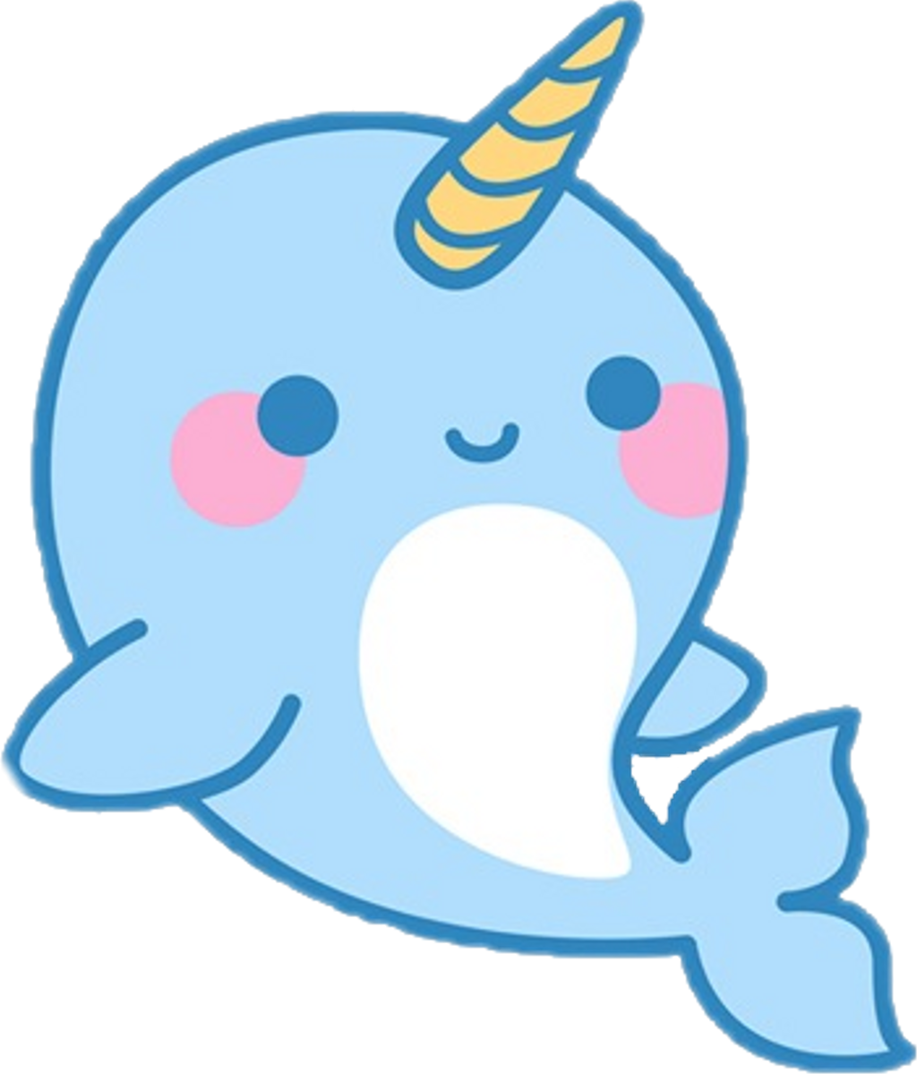 Adorable_ Narwhal_ Unicorn_ Sticker.png PNG Image