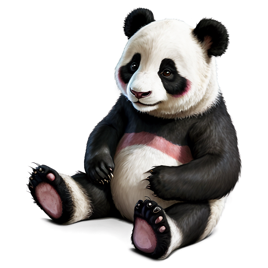 Adorable Panda Artwork Png Awm68 PNG Image