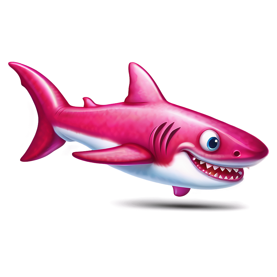 Adorable Pink Baby Shark Illustration Png 66 PNG Image