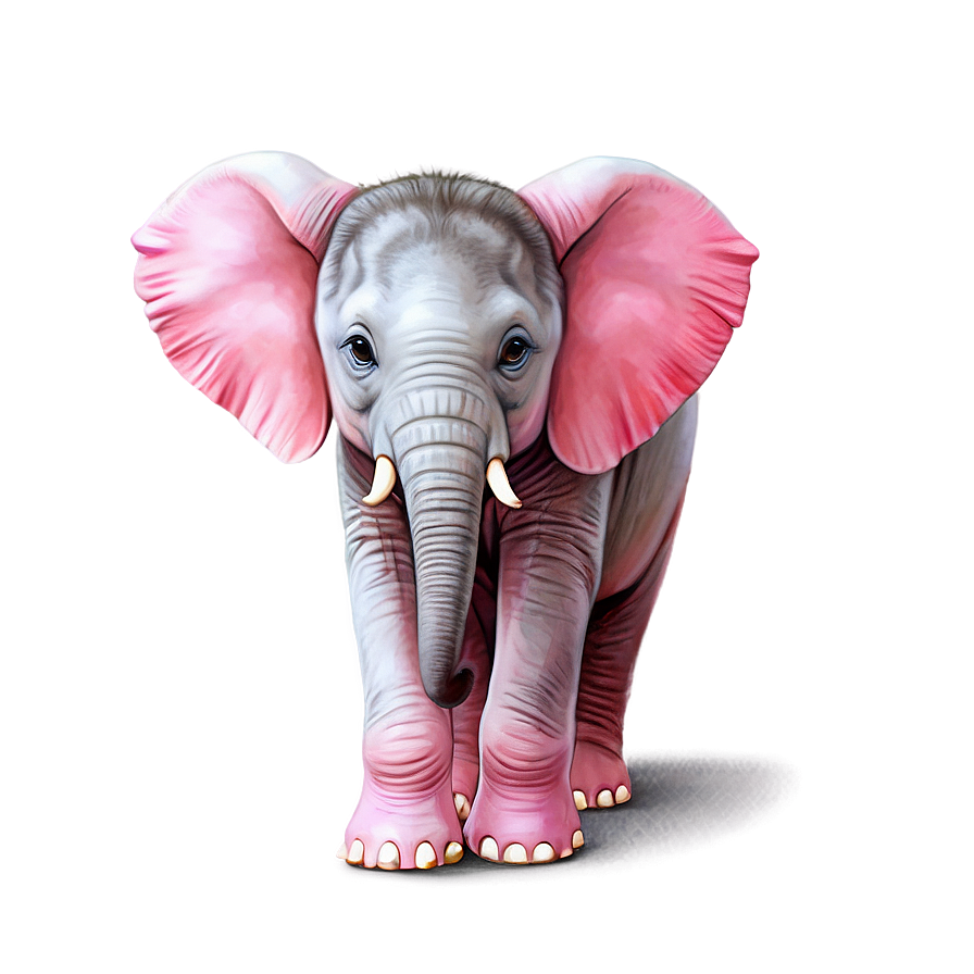 Adorable Pink Elephant Png 06292024 PNG Image