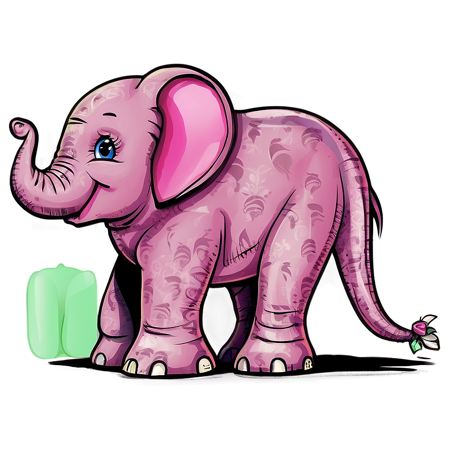 Adorable Pink Elephant Png 2 PNG Image