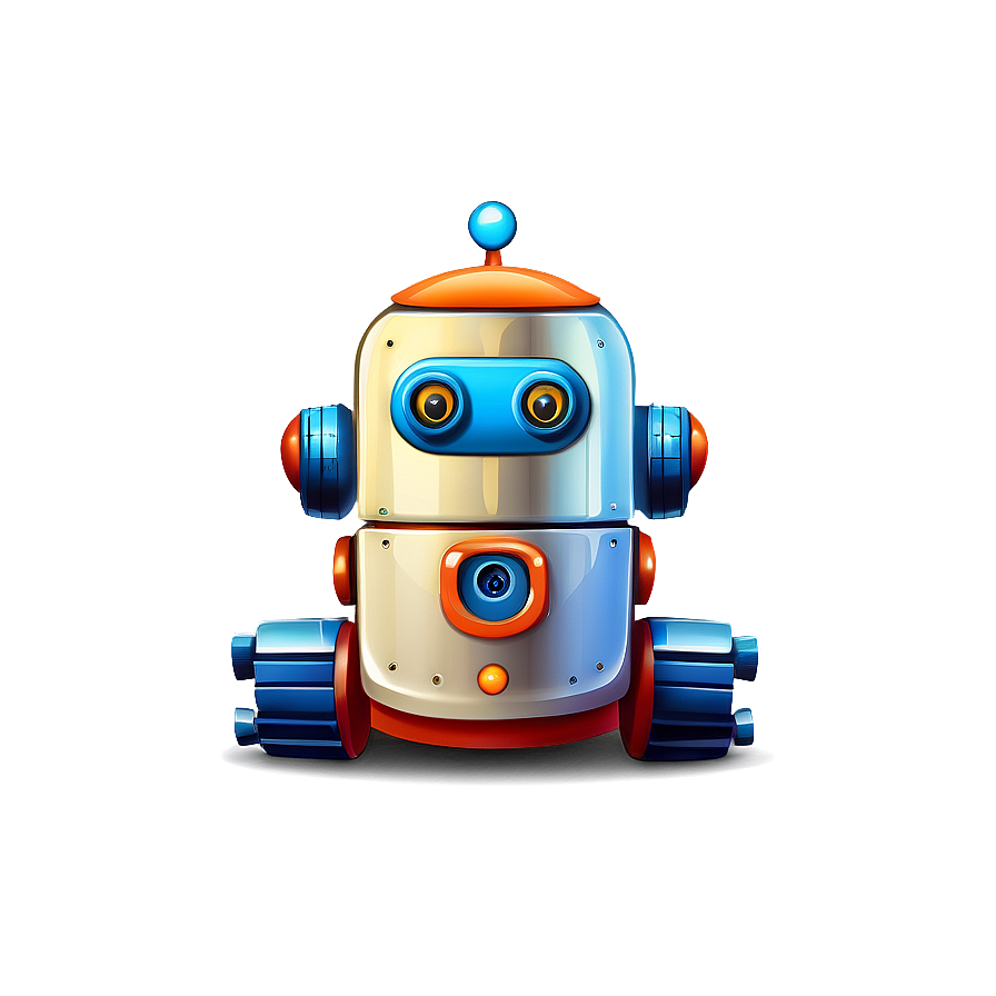 Adorable Robot Illustration Png 12 PNG Image