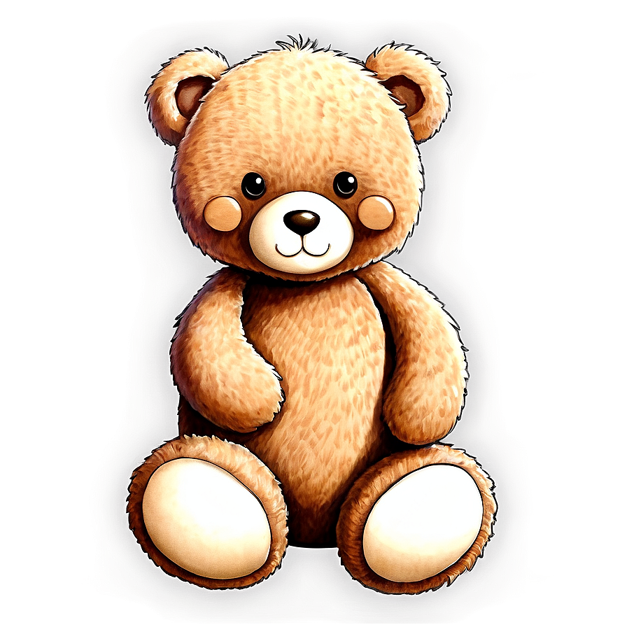 Adorable Teddy Bear Illustration Png Fmm PNG Image