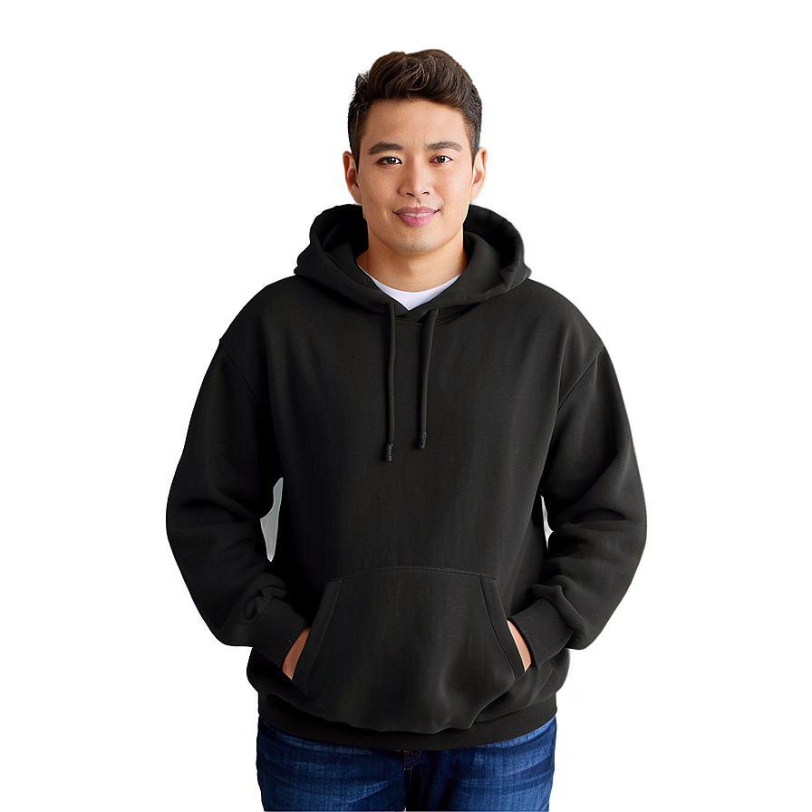 Adult Black Hoodie Png Auj PNG Image