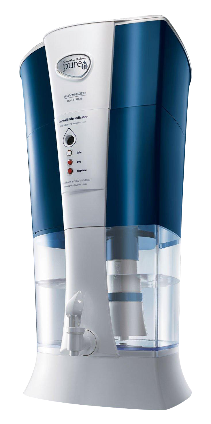 Advanced Blue Water Purifier System PNG Image