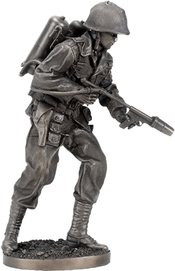 Advancing Infantry Soldier Figurine PNG Image