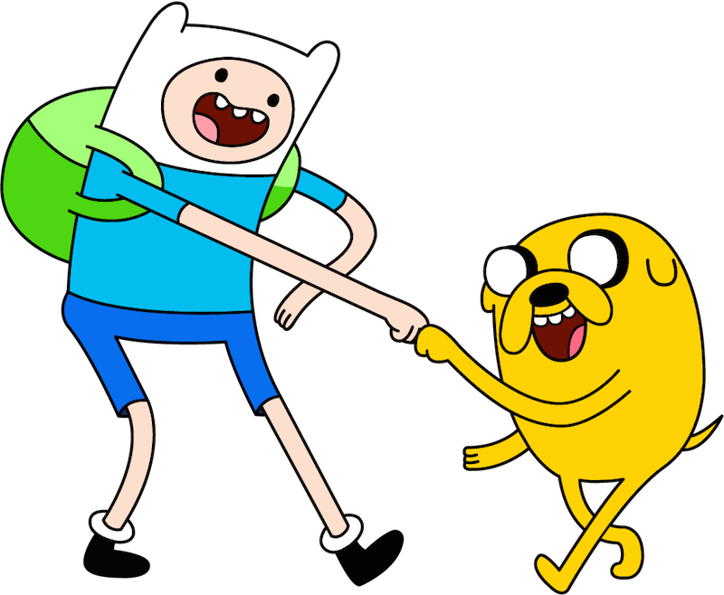 Adventure Time Friends High Five PNG Image