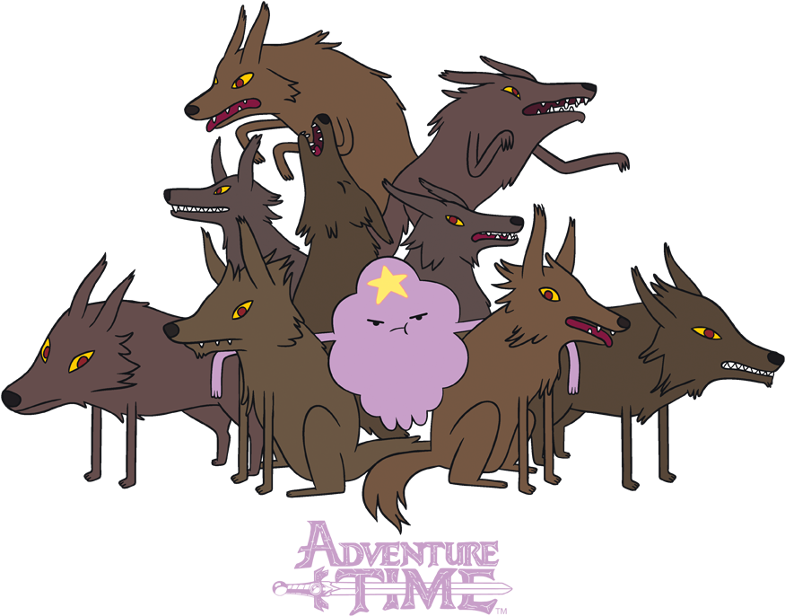 Adventure Time Wolvesand Lumpy Space Princess PNG Image