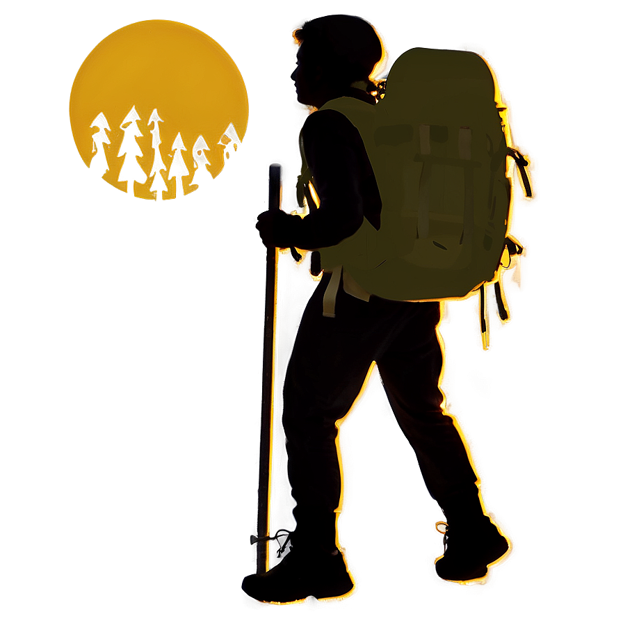 Adventurous Hiker Silhouette Png Lvy8 PNG Image