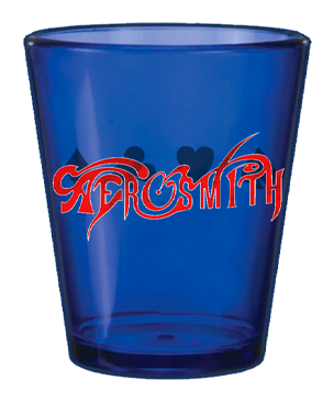 Aerosmith Branded Blue Shot Glass PNG Image