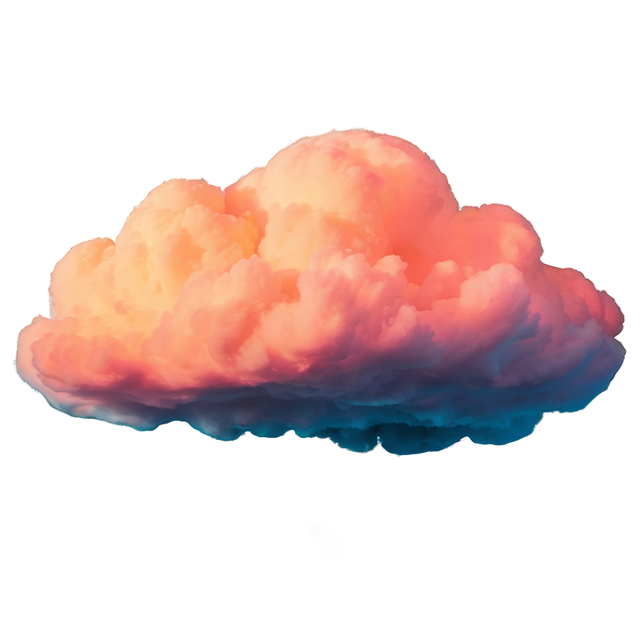 Aesthetic Cloud In Fiery Sunset Png 6 PNG Image