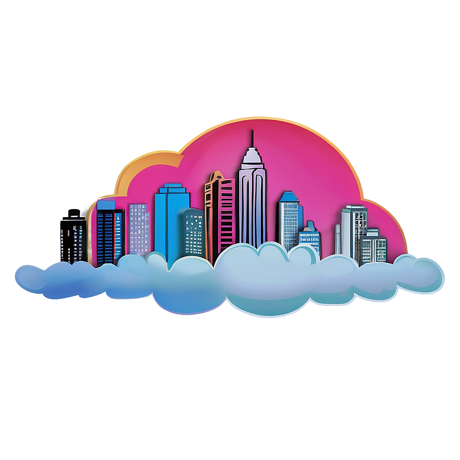 Aesthetic Cloud Over Cityscape Png Snc32 PNG Image