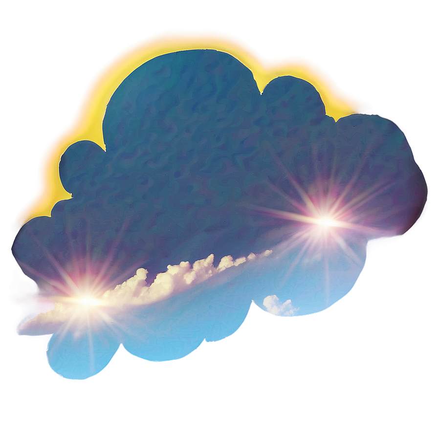 Aesthetic Cloud With Sun Flare Png 06252024 PNG Image