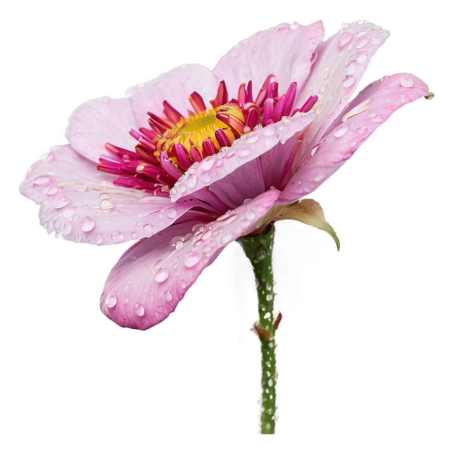 Aesthetic Flower In Dew Png 57 PNG Image