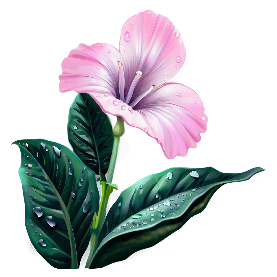 Aesthetic Flower In Dew Png Mou53 PNG Image