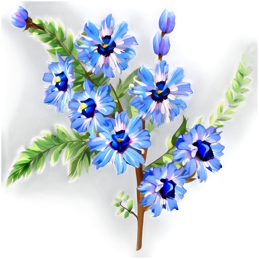 Aesthetic Flowers Background Png Smw43 PNG Image