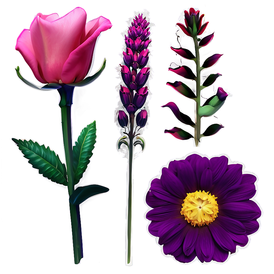 Aesthetic Flowers Bundle Png Ryo18 PNG Image