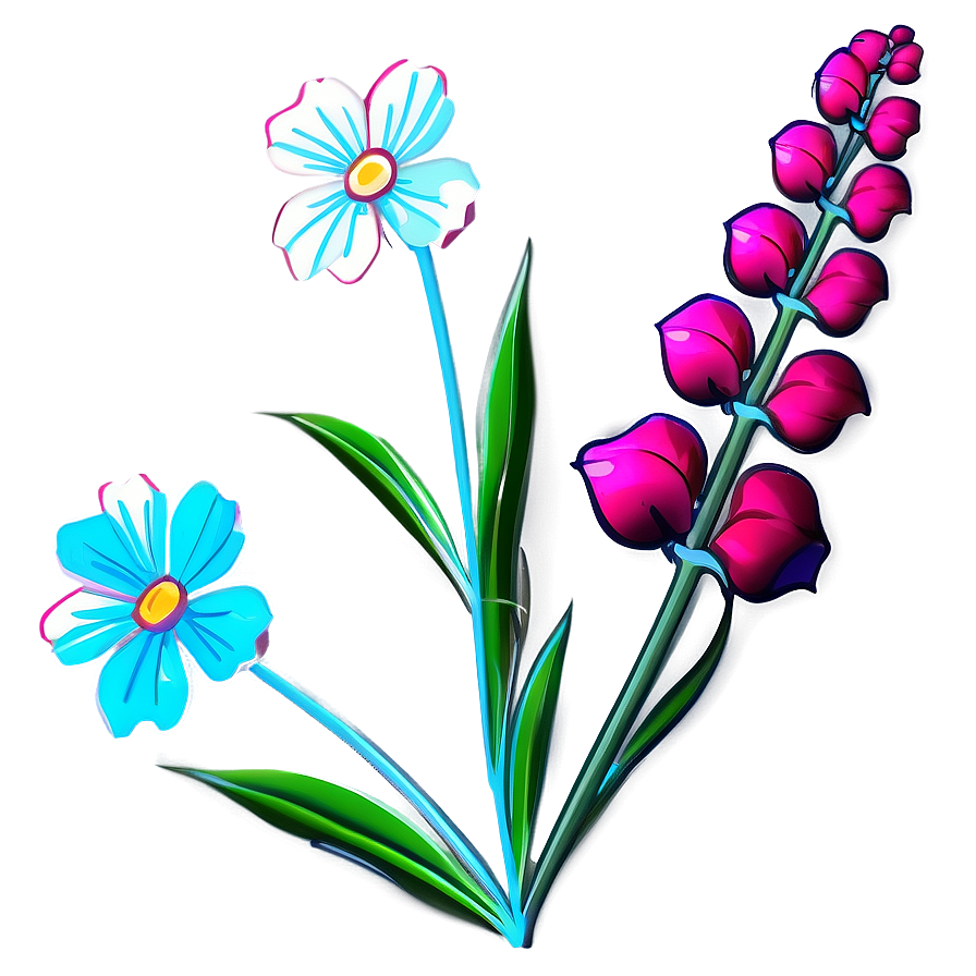 Aesthetic Flowers Outline Png 87 PNG Image