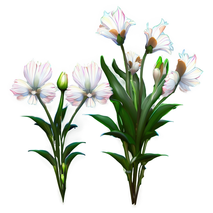 Aesthetic Garden Flowers Png Xof PNG Image