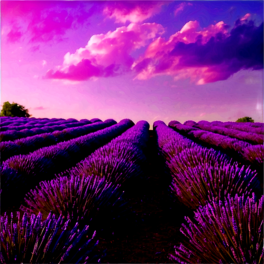 Aesthetic Lavender Field Png Pyi61 PNG Image