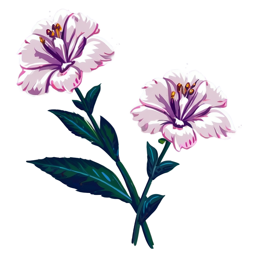 Aesthetic Minimalist Flowers Png Rku PNG Image