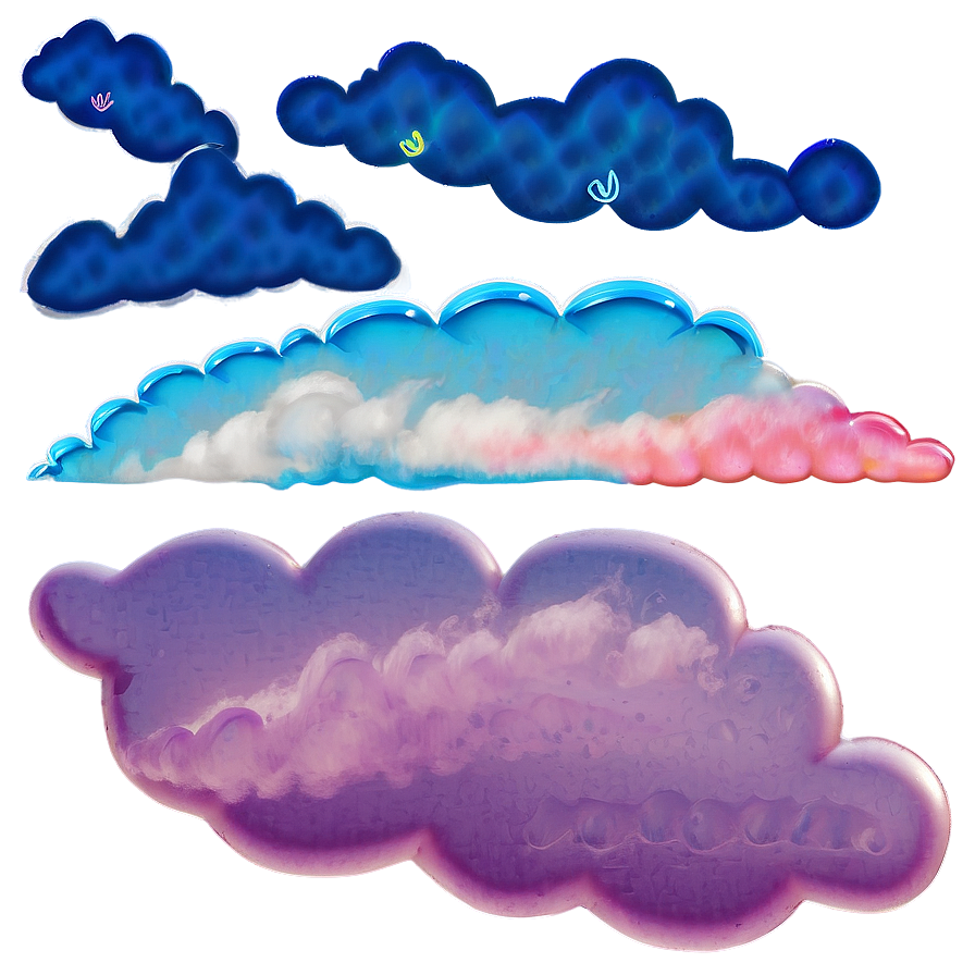 Aesthetic Rainbow Cloud Magic Png Bps24 PNG Image